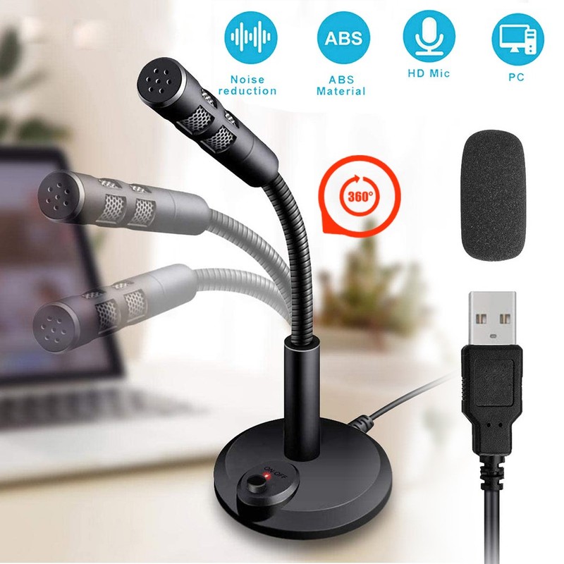 Podcast USB Microphone Condenser PC Computer Microphone Mic For Recording /Game