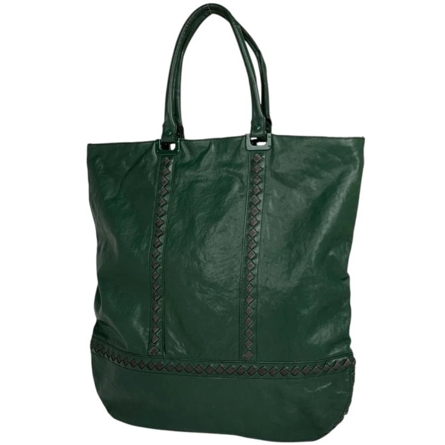 Bottega Veneta — Bottega Veneta Intrecciato Leather Green Tote Bag #BS1780