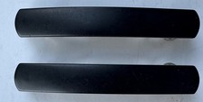Vintage 1980s Black Plastic Resin Silver Tone Barrettes 2.5 Pair One Owner VG