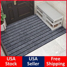 Entrance Mat Indoor Outdoor Heavy Duty Commercial Front Door Mats Carpet Gray