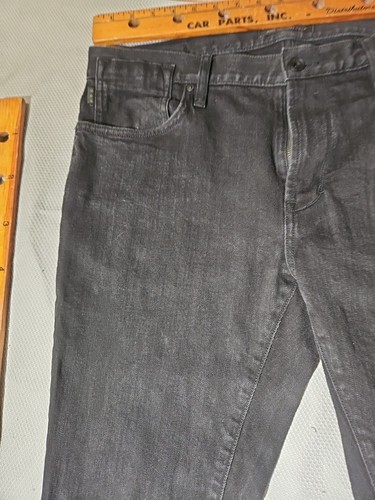 John Varvatos Jeans Mens Sz 34 Black Bowery Slim Straight Stretch Denim Pants - Picture 3 of 17