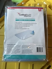 2x IND-ZRUP3436R CARDINAL HEALTH ESSENTIALS REUSABLE WASHABLE UNDERPAD
