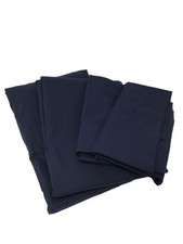 Cot Sheets Fitted, Flat, Sets , 4 Piece Cot Sheet and Pillow Case Set - Navy...