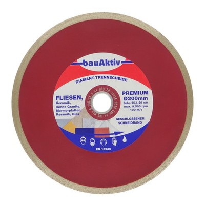 bauAktiv Diamant Trennscheibe Ø 200 mm Nassschnitt 25,4 / 20 mm - 19204