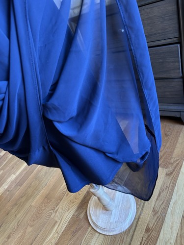 Whitehouse Black Market Navy Blue Chiffon Midi Slip Dress in Women’s Size 10 - Bild 6 von 7
