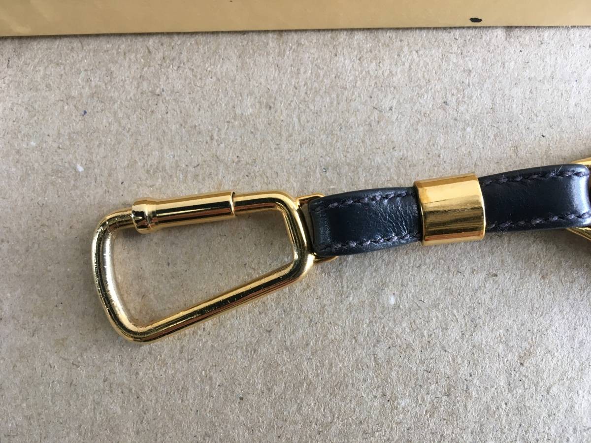 Gucci Interlocking Key Ring Keychain Dark Navy wi… - image 4