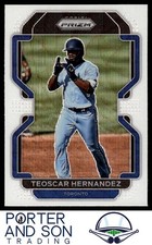 Teoscar Hernandez White Wave Prizm 2022 Panini Prizm #186 Toronto Blue Jays