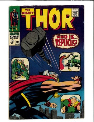 THE MIGHTY THOR #141 WHO IS REPLICUS 1967. JACK KIRBY ART. SILVER AGE. VG COND.