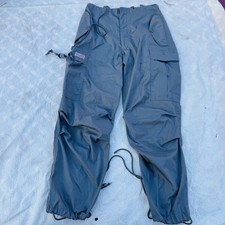Vintage UFO Parachute Cargo Pants XS X-Small Grey Drawstring Rave Festival Baggy