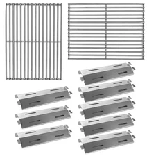 17 1/8" Stainless Steel 93281 Heat Plates and 19" Grill Grate Replacement Par...
