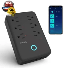 Plug Outlet Extender, Surge Protector with 3 Individually Controlled Smart Power