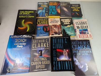 #ad Arthur C Clarke Hardover Paperback Lot of 15 $75.00