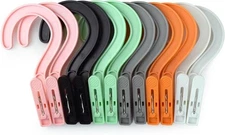 Laundry Hooks Boot Hangers Plastic Clothes Pins Hanger Clips Multicolor 12pcs 