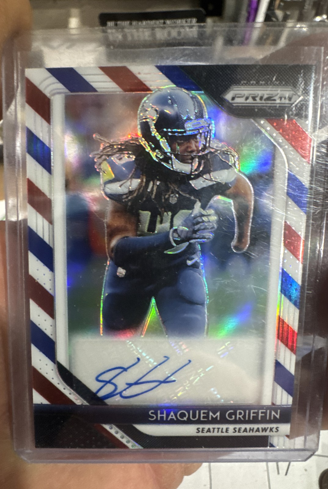 Shaquem Griffin Panini Prizm Rookie Autographs #SG Red/White/Blue