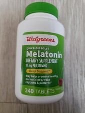 Walgreens Melatonin 10 mg Sleep Support Tablets - 240 ct unexpired
