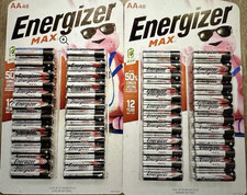 2 Pack AA Energizer MAX Alkaline EN91 Batteries 48 Count