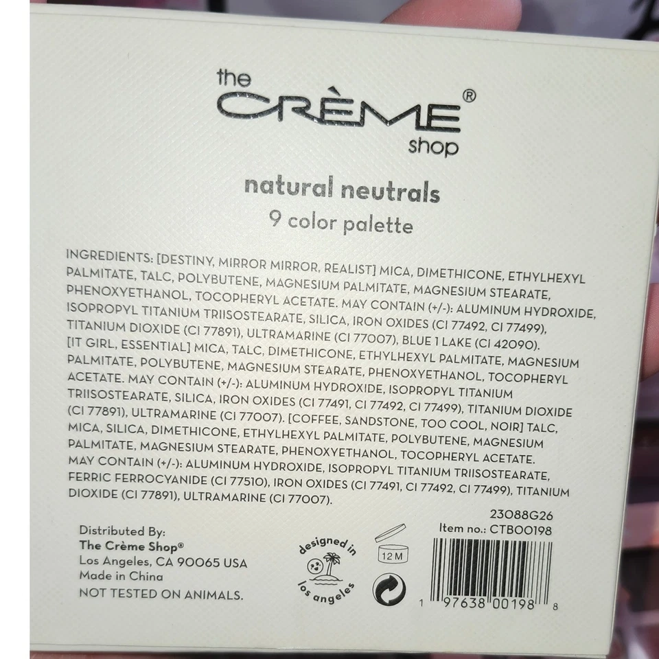 The Creme Shop Natural Neutrals & French Kiss 9 Color Eyeshadow Palettes Bundle - Image 2 of 4