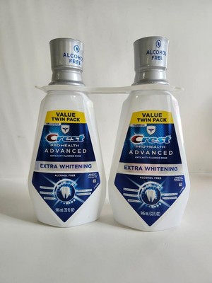 2 Crest Pro-Health Advanced Mouthwash, Alcohol Free, Extra Whitening 32 fl oz EA
