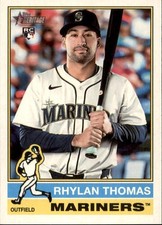 2025 Topps Heritage High Number #543 Rhylan Thomas RC Seattle Mariners - BK322