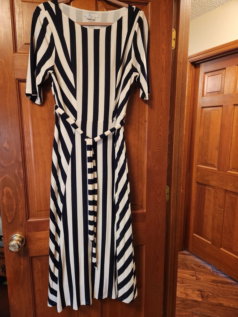 Boden Black And White Striped Dress, Short Sleeves, Size US 10R NWOT Never  Worn | eBay