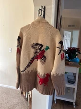 VINTAGE MARY MAXIM HAND KNIT DUCK HUNTING SWEATER