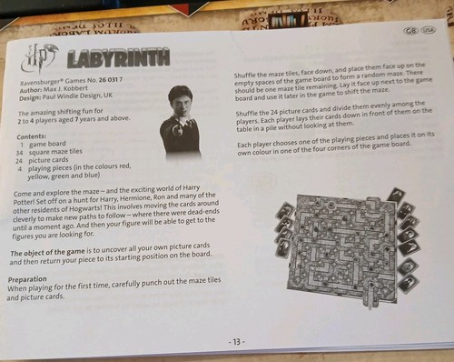 HARRY POTTER LABYRINTH BOARD GAME - RAVENSBURGER - COMPLETE - VGC - Picture 4 of 5