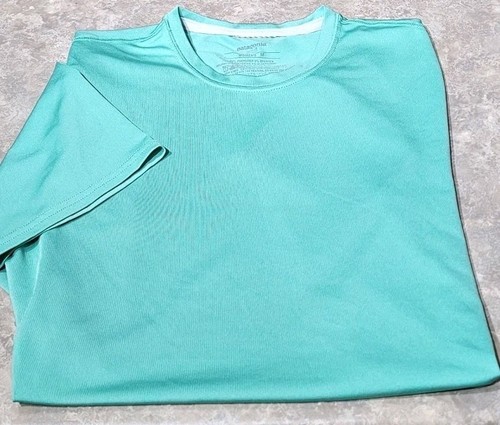 New! PATAGONIA-Sea Green Perform.Poy/Spdx, Womens Athletic Fitness T.Shirt-(M)