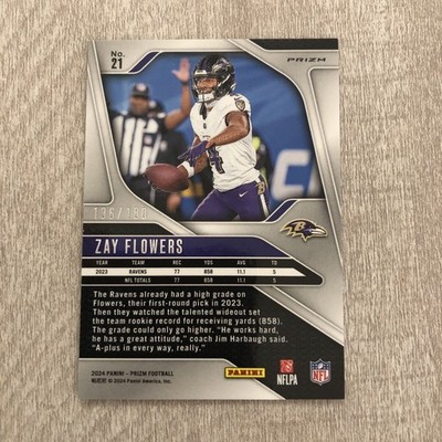 2024 Panini Prizm - Zay Flowers #21 Hyper Prizm /180 for sale