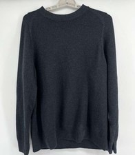 LULULEMON Textured Knit Classic-Fit Crewneck Sweater Size L Heathered Black