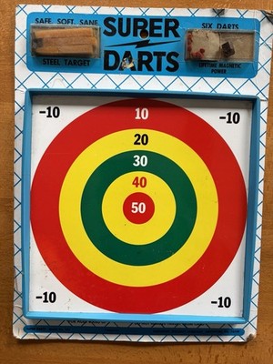 Vintage Super Darts Magnetic Dart Game.Model No 151