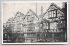 St Peter's Hospital, Bristol timber facade c1908 printed postcard, used