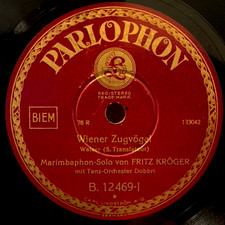 Orchester Dobbri & Marimbaphon Fritz Kröger-Wiener Zugvögel/Mein Traum(Mon rêve)