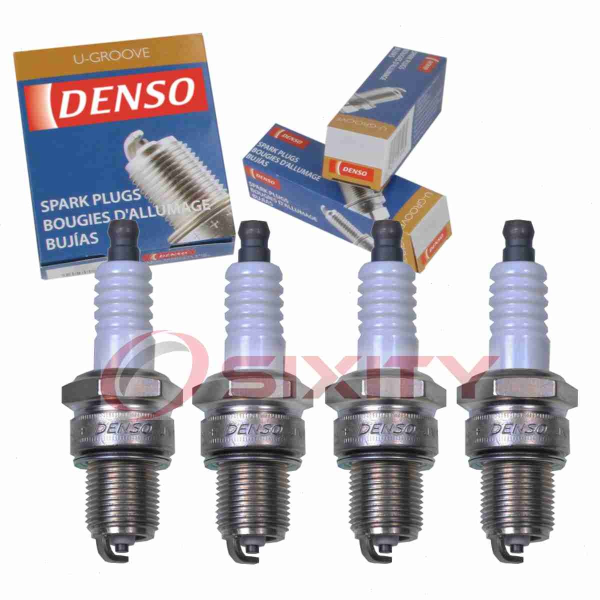 4 pc Denso Standard U-Groove Spark Plugs for 1983-1986 Mitsubishi Mighty Max bx