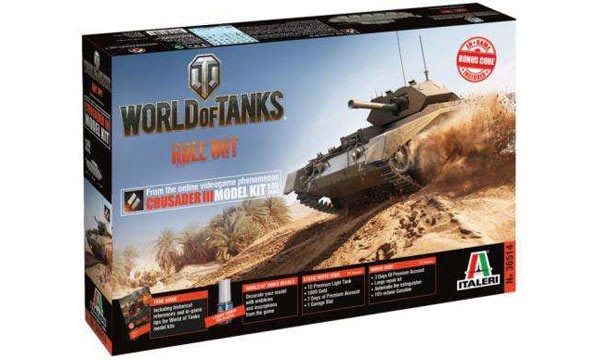 Maquette Crusader III World of Tanks Italeri 36514 reproduction historique 1:35