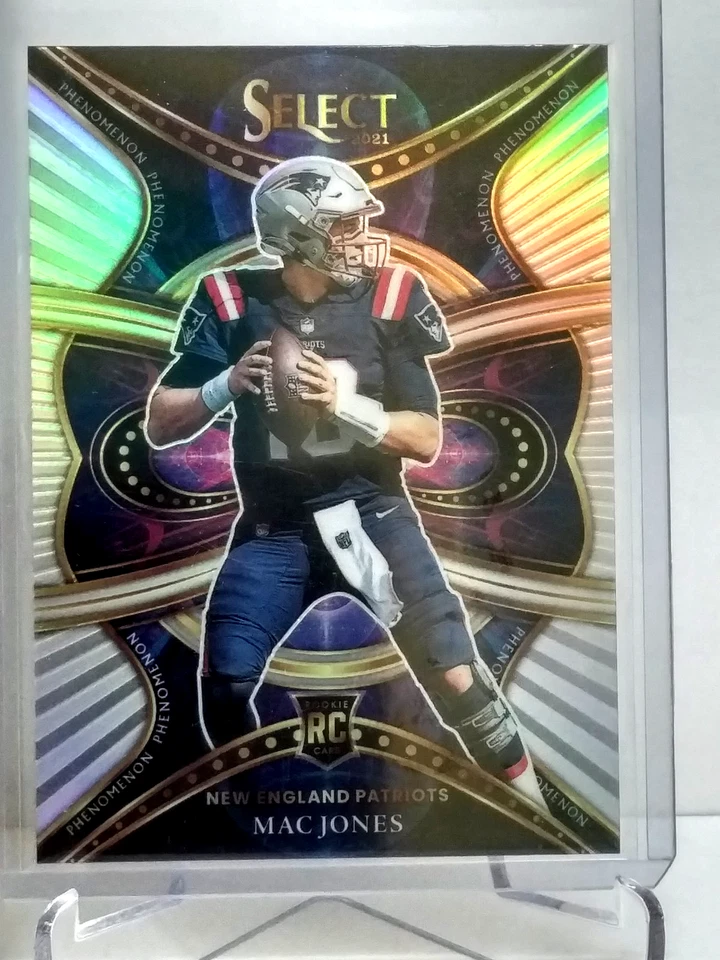 2021 Panini Rookie Card Mac Jones SILVER SELECT + Purple Shock RATED ROOKIE RC - Image 2 of 4