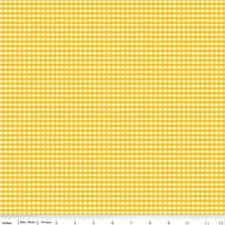Fat Quarter Riley Blake Small Gingham 1/8" Check Mustard Yellow Quilting Cotton