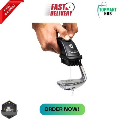 Golf Club Brush Pro with Water- Heavy Duty Retractable Clip- Push Button for ...