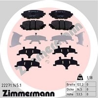 Zimmermann Bremsbelagsatz Scheibenbremse 22271.145.1 22271 FüR ND RF Fiat Abarth