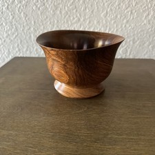 Artist Turned Rosewood Wooden Bowl. Hand Turned. Made In Belize. 5.5  x 3.5  
