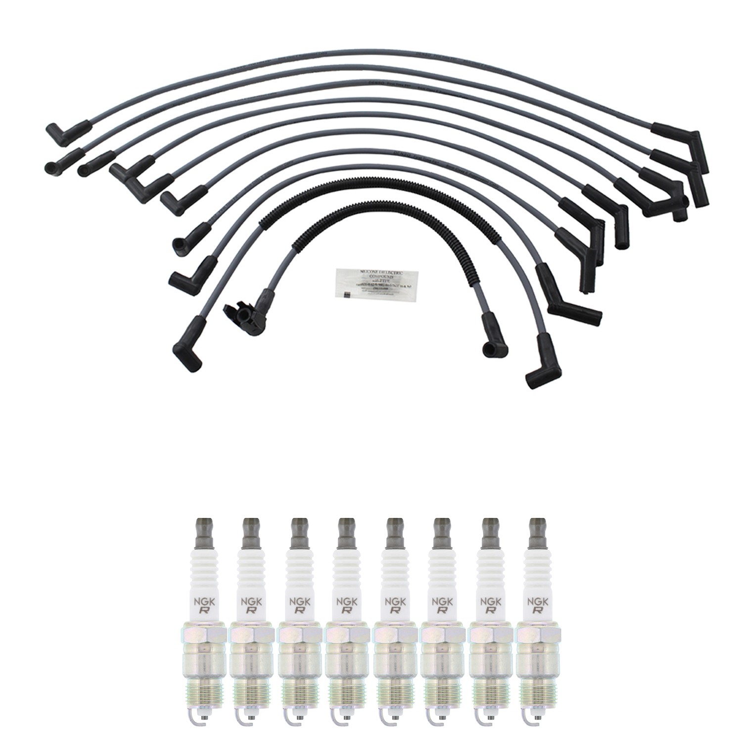 Denso Ignition Wires and NGK Spark Plugs Kit for Ford Mustang 1984-1993 5.0L V8
