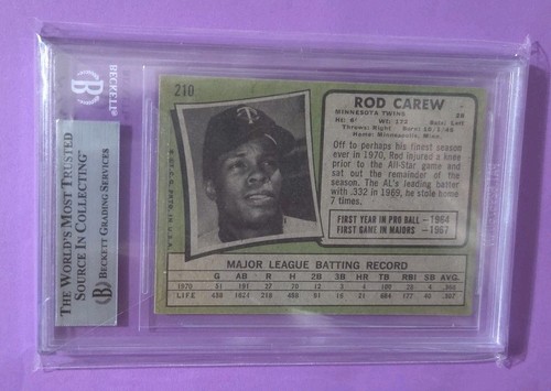 Rod Carew 1971 Topps BGS 5.5 - Bild 2 von 2