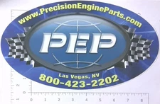 Vintage Precision Engine Parts PEP Las Vegas Nevada Advertising Sticker Decal