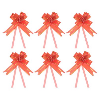 100Pcs 8'' Pull Bows Ribbon Gift Wrapping String Decorative Bow Tie Red