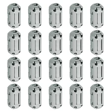 20 Pcs Ferrite Filter Ring Core Cable Clip ID 7mm Regular Styles, Gray