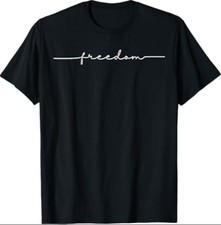 Freedom, Freedom Black Text Minimalist Design T-Shirt