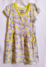 Bobbie Brooks Daisy Print Dress - Gray  Yellow, XS, S, M