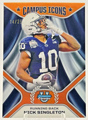 Nick Singleton 2024 Bowman U Chrome Campus Icons #CI-17 Orange /25