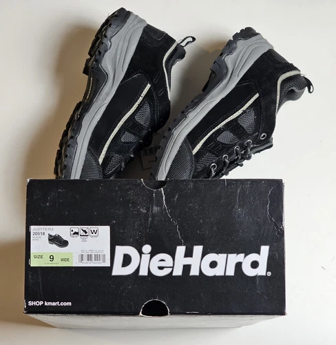 Zapato de Trabajo DieHard Jupiter 2 Para Hombre Puntera de Acero Talla 9 Negro Gamuza Cuero Parte Superior Baja - Imagen 2 de 4