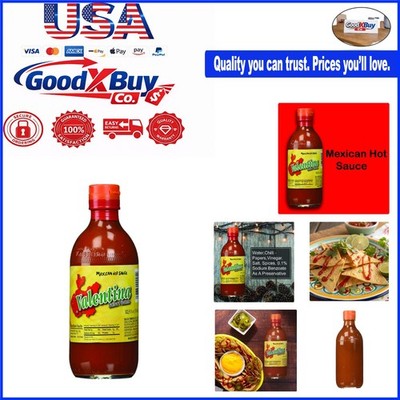 Mexican Salsa Picante Hot Sauce 12.5oz Bottle - Spicy, Flavorful, All Natural...