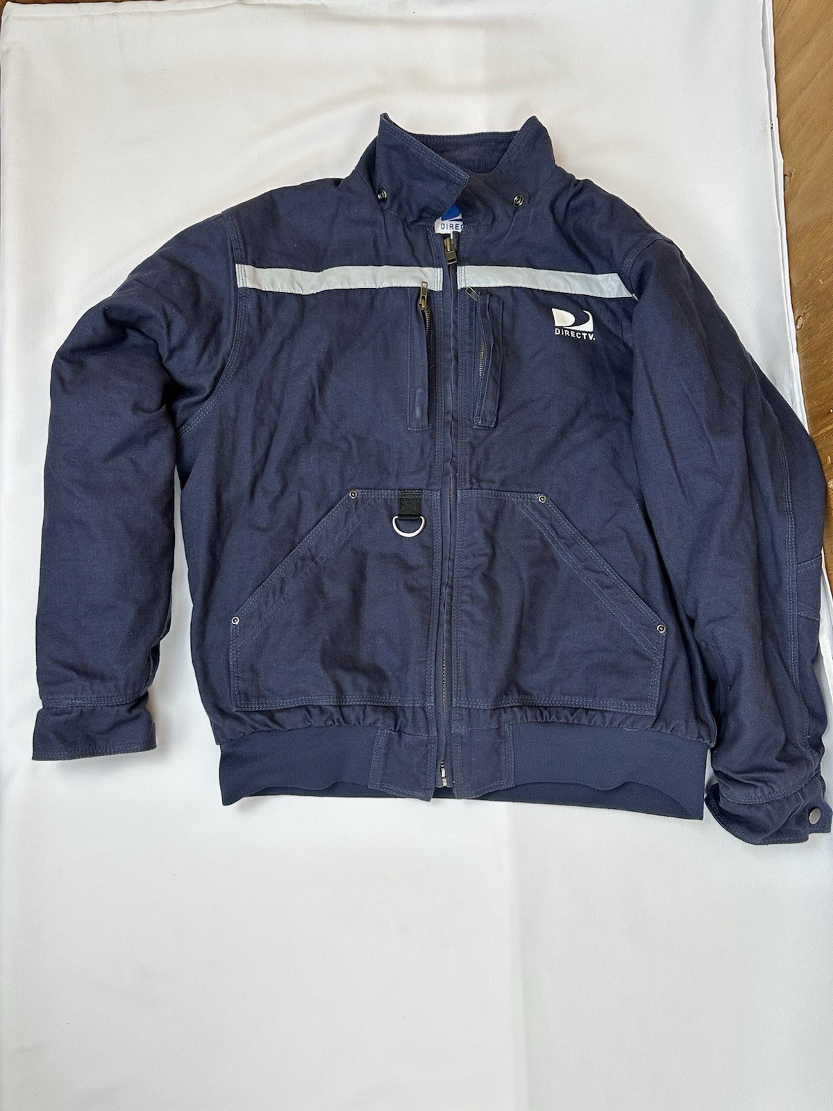 DirecTV Work Jacket Quilted Lined Reflective Men’… - image 2